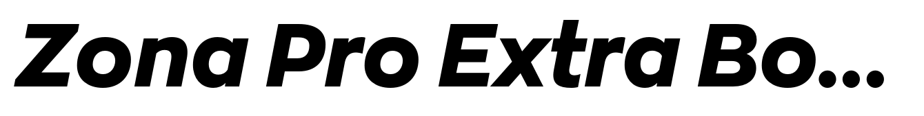 Zona Pro Extra Bold Italic